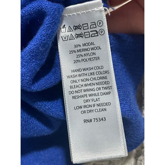 C&C California Hoodie Kangaroo Pocket Sweater Women Plus Size 3X Modal Wool Blue - Picture 7 of 7